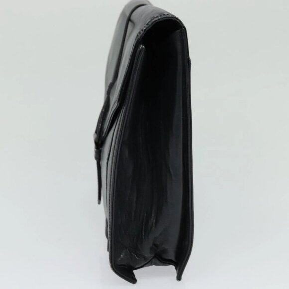 SAINT LAURENT Clutch Bag Leather Black Auth - Picture 5 of 15